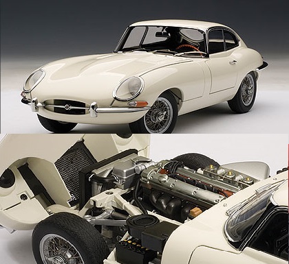 AutoArt 1/18 Jaguar E-Type Coupe Ser 1 3.8 Cream
